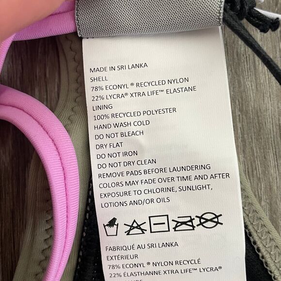 NWT Prana Tulum Bikini Top in Black Color Block - Size: Medium - Picture 7 of 9